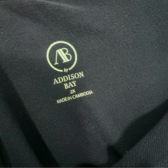 Addison Bay Fairmont Stripe Baggy Navy Blue Sweatshirt, Size 2X 2XL Plus Size - Picture 4 of 4